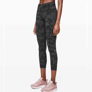 LULULEMON Fast & Free Tight Nulux Incognito Camo Multi Grey